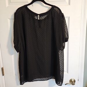 Torrid Size 4 Elegant Black Sheer Women's Top